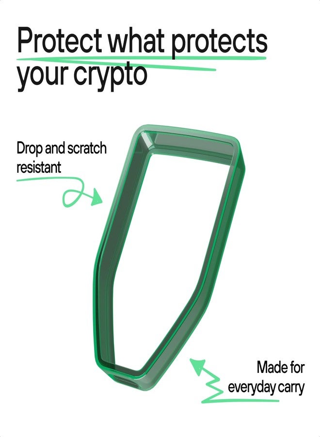 Trezor Silicone Bumper Case Safe 5 - Shock Absorbing Protective Cover (Clear Green) - Image 2