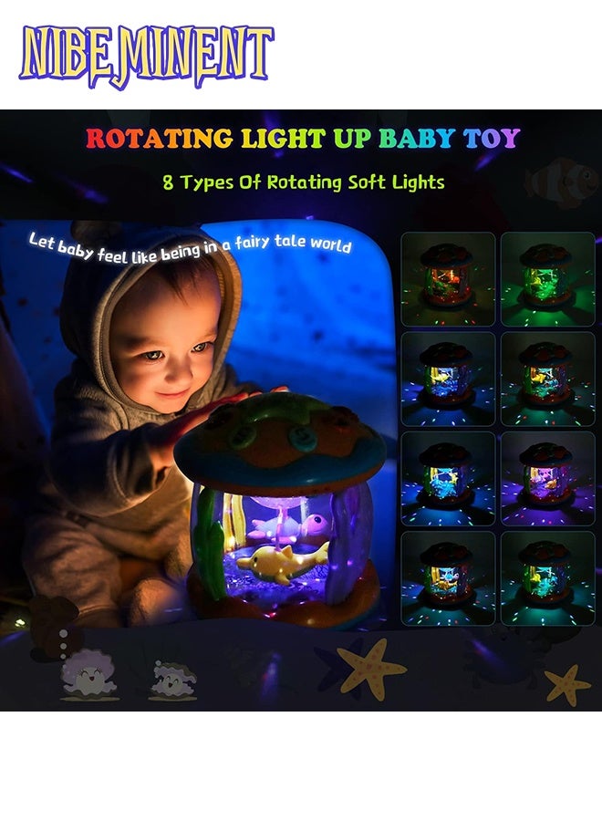 NIBEMINENT Baby Toys 6 to 12 Months - Ocean Spinning Luminous Toys Musical Baby Toys for 12-18 Months Crawling Learning Tummy Time Toys for 1 2 3 Year Old Infant Boys Girls Gifts - Image 5