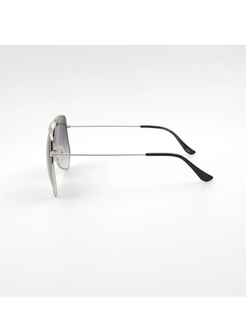 MADEYES نظارات شمسية للرجال حماية من الأشعة فوق البنفسجية EE7M602-5 - فضي/أسود - Image 3