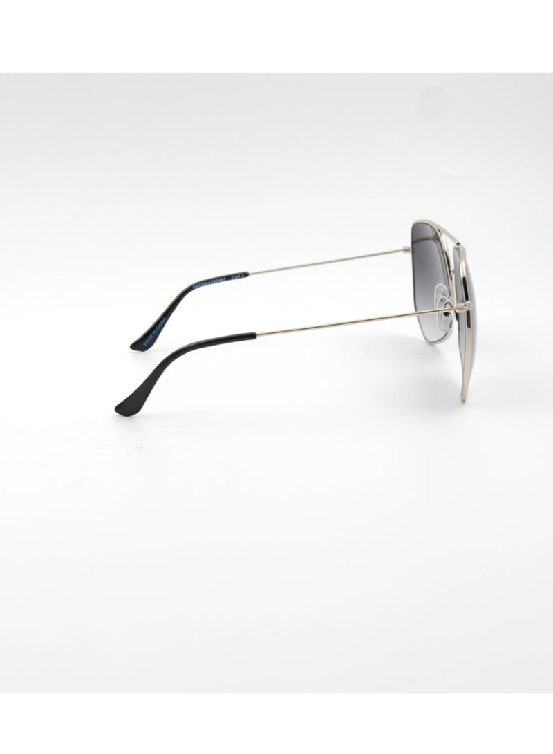 MADEYES نظارات شمسية للرجال حماية من الأشعة فوق البنفسجية EE7M602-5 - فضي/أسود - Image 4