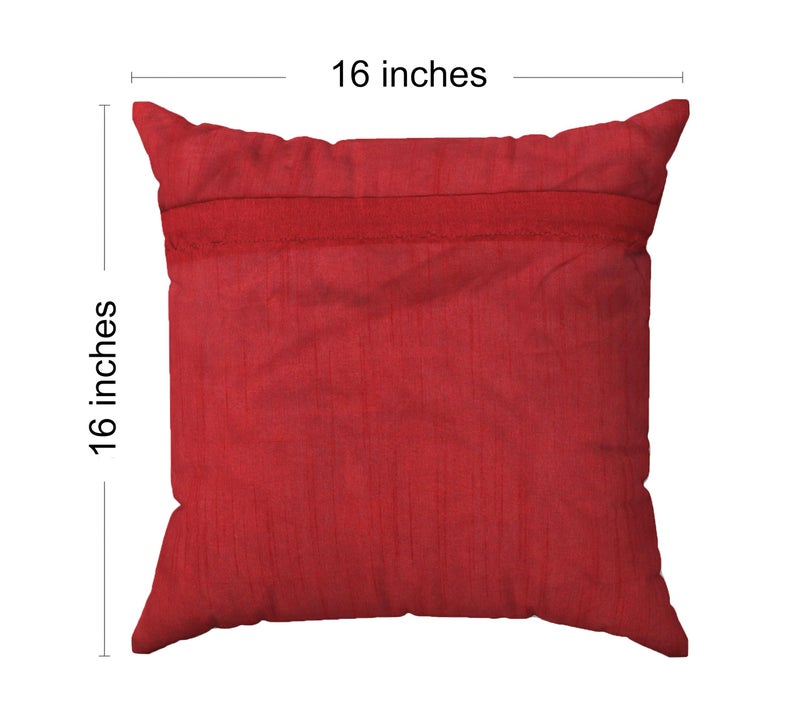 AAZEEM Decorative 16x16 Inch Throw Pillow Covers Set of 5 | Super Soft Velvet Pillows|Fall Pillowcase for Living Room Bedroom Sofa Couch Cushion Cover |Red Color| 40x40cm| - Image 4