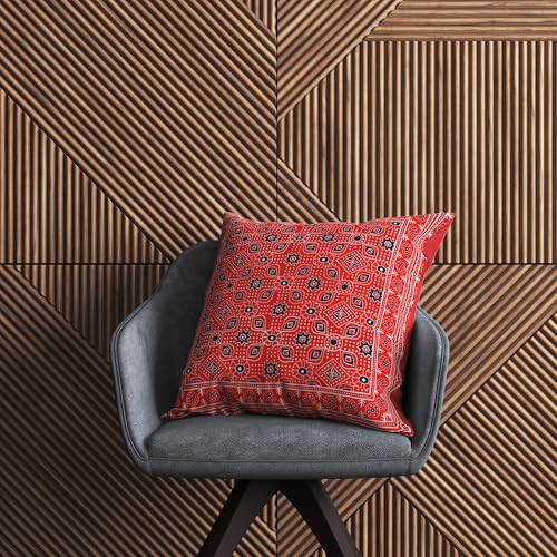 AAZEEM Decorative 16x16 Inch Throw Pillow Covers Set of 5 | Super Soft Velvet Pillows|Fall Pillowcase for Living Room Bedroom Sofa Couch Cushion Cover |Red Color| 40x40cm| - Image 3