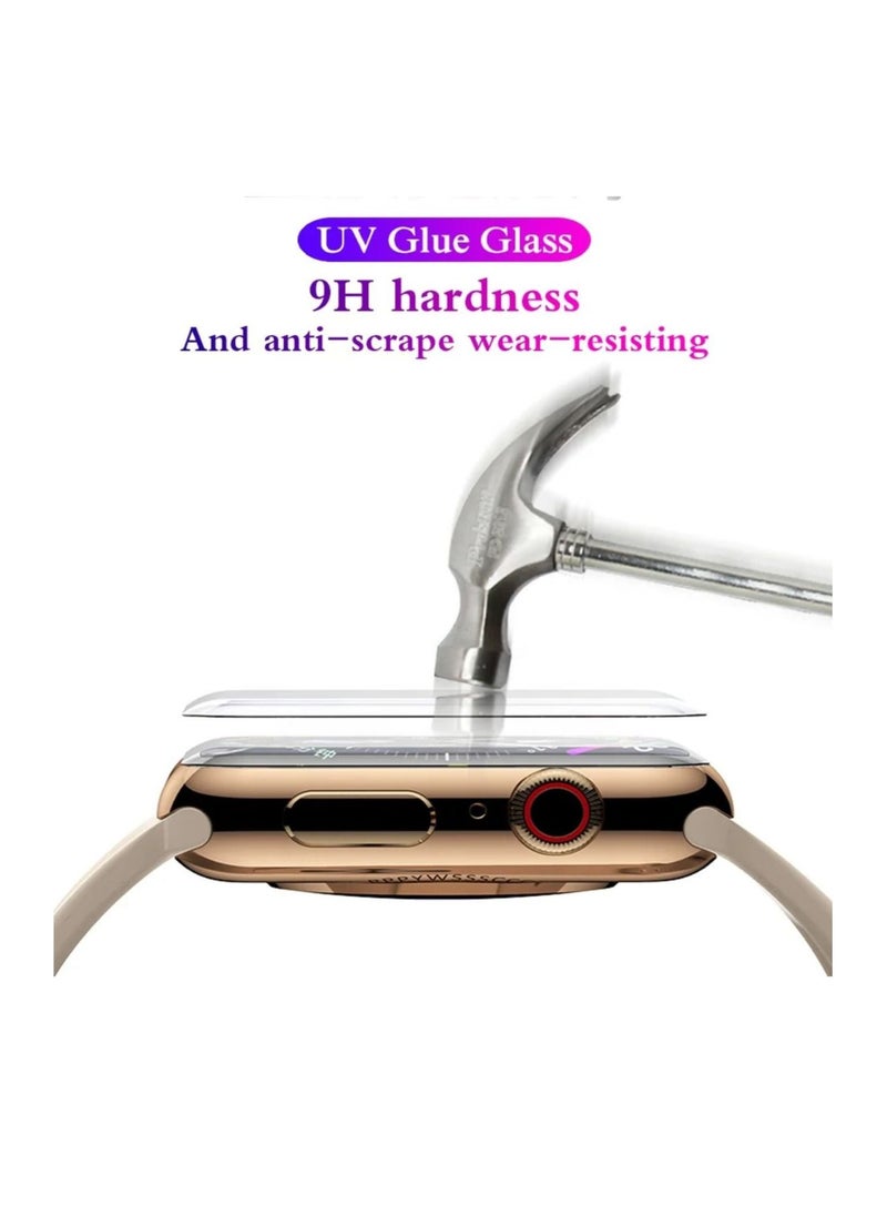 Nano Optics iWatch Screen Protector - Tempered Glass UV Glass with H9 Hardness and Anti-Fingerprint Coating 38mm and 42mm
