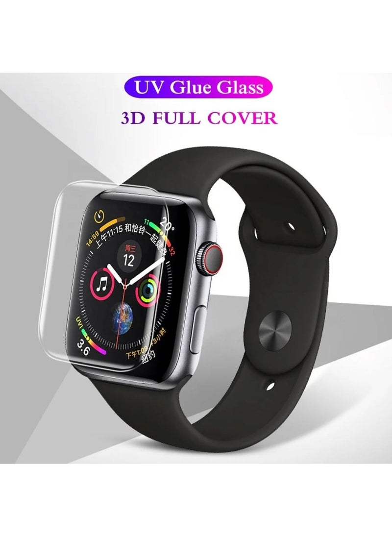Nano Optics iWatch Screen Protector - Tempered Glass UV Glass with H9 Hardness and Anti-Fingerprint Coating 38mm and 42mm