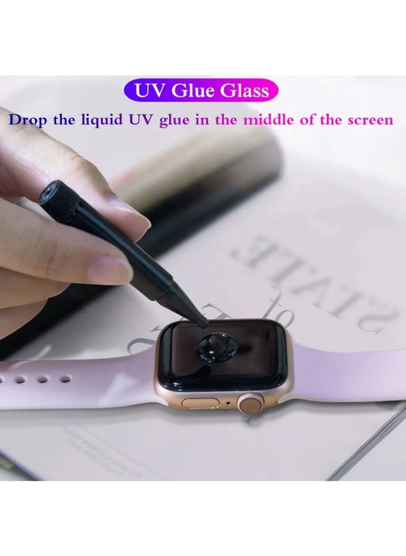 Nano Optics iWatch Screen Protector - Tempered Glass UV Glass with H9 Hardness and Anti-Fingerprint Coating 38mm and 42mm