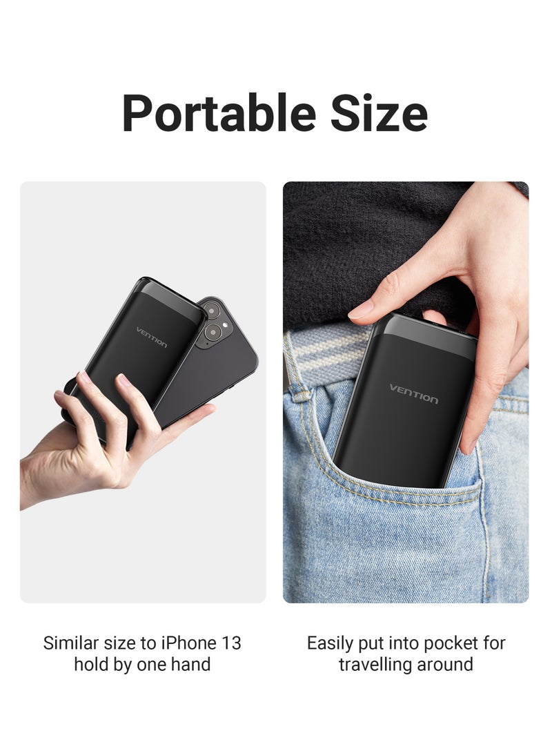 VENTION Power Bank 10000mAh(M/C-A/A)10W Black Model # FHAB0 - Image 3