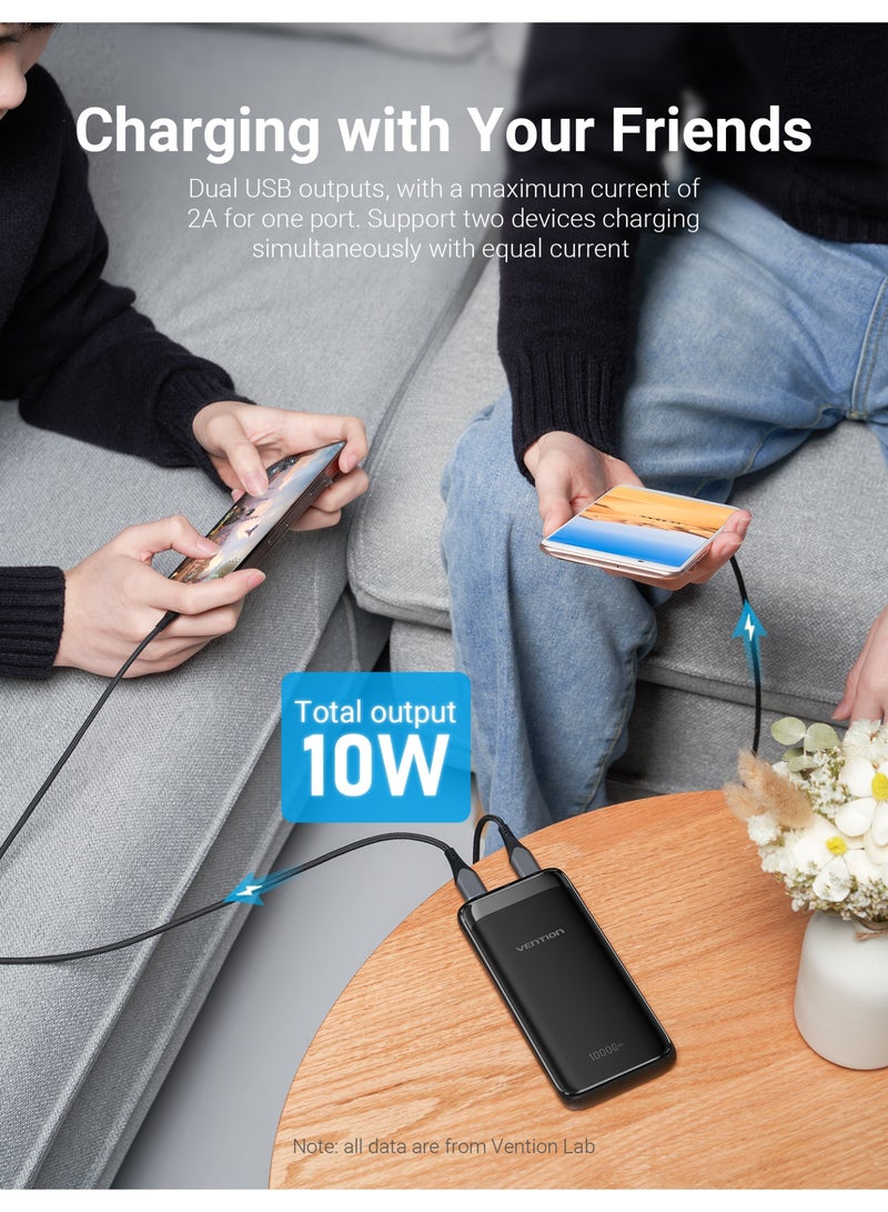 VENTION Power Bank 10000mAh(M/C-A/A)10W Black Model # FHAB0 - Image 5
