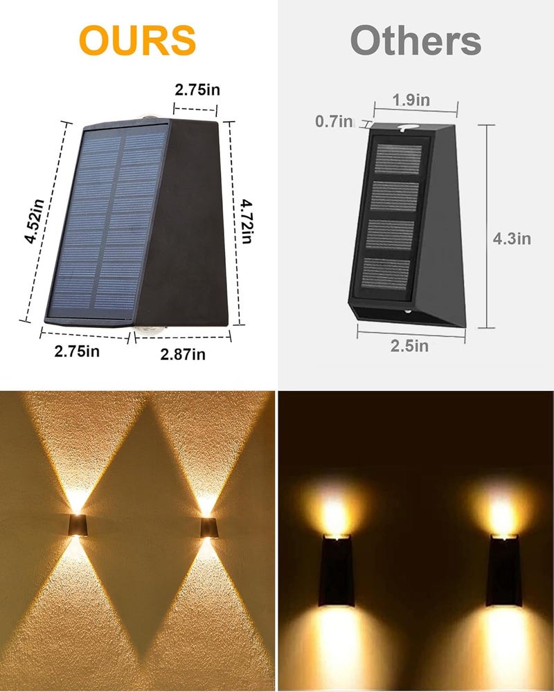 LUHLEE Solar Wall Lights (Warm White, 2-Pack (1200 mAh)) - Image 4