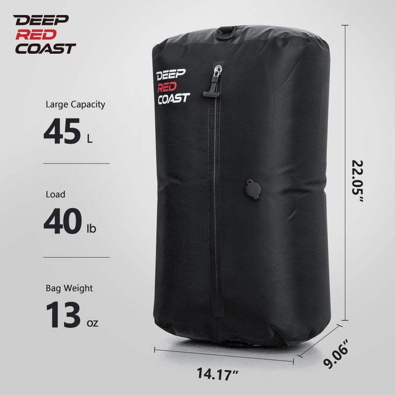 deepredcoast Vacuum Bags for Travel with Pump, 12GAL Compression Packing Cubes with Adjustable Shoulder Strap, IP68 Reusable Vacuum Packing Cubes for Luggage, Backpack, Suitcase, Yoga, Swim, Beach - Image 2