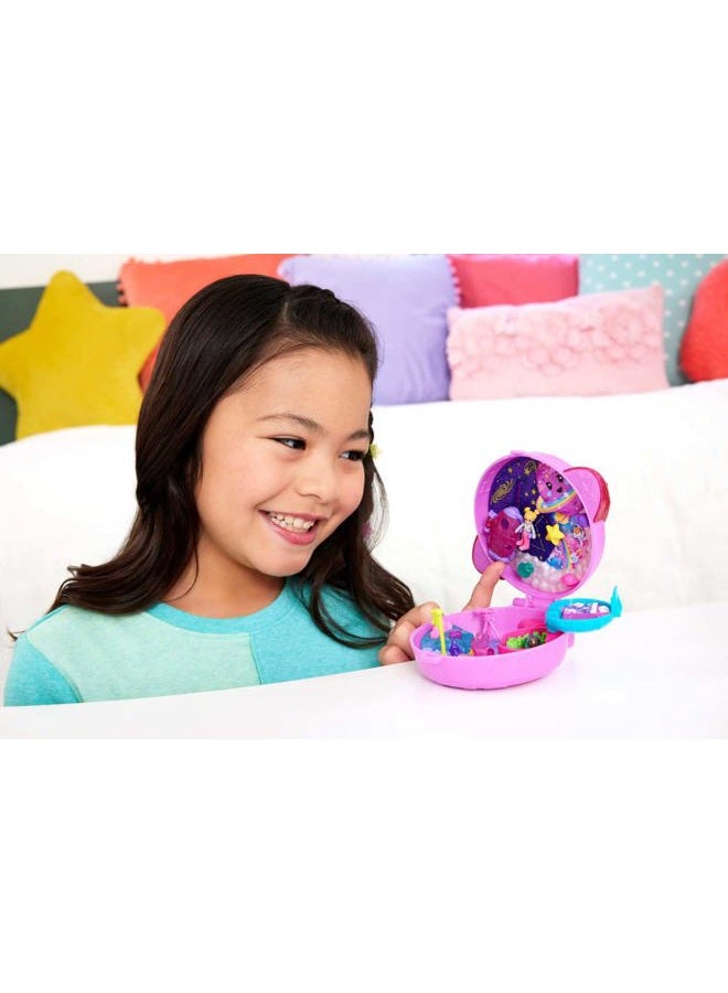 Polly Pocket دمى ومجموعة ألعاب، صندوق فضاء كوكب بولي، لعبة سفر مع 1 دمية صغيرة، جرو وإكسسوارات متطابقة JCB18 - Image 2