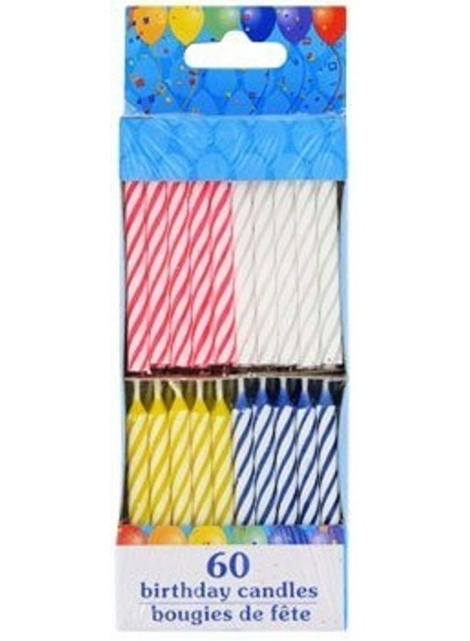 Greenbrier 120 Spiral Birthday Candles 60 Pastel and 60 Spiral Brights - Image 5