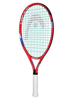 Speed Junior 23 Strung Tennis Racquet | White and Orange | Size: 3 3/4 inches | Material: Aluminium | For Junior | Lightweight | Stronger and Durable