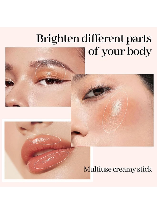 هينس بلسم الإشراقة True Dimension بسعة 10 جرام - هايلايتر للوجه بلمسة طبيعية لامعة، كريم خدود، قلم كونتور، مظهر متوهج طبيعي، بلسم لامع بلون شفاف يتناسب مع لون البشرة، ملمس رفيع، قلم مكياج متعدد الاستخدامات (Dawn Ray، TP002) - Image 5