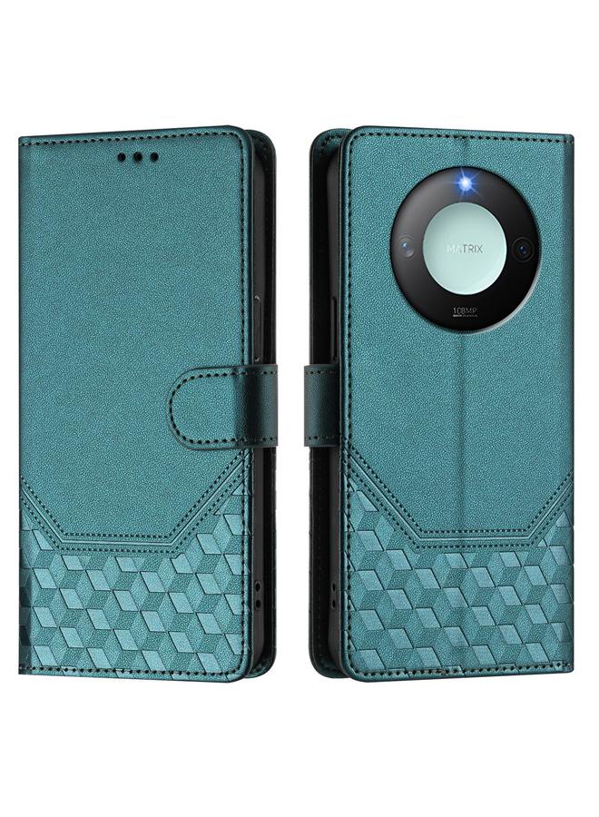 The Bros Case For Honor X9c Smart 5G Honeycomb Embossing RFID Leather Phone Case - Image 2