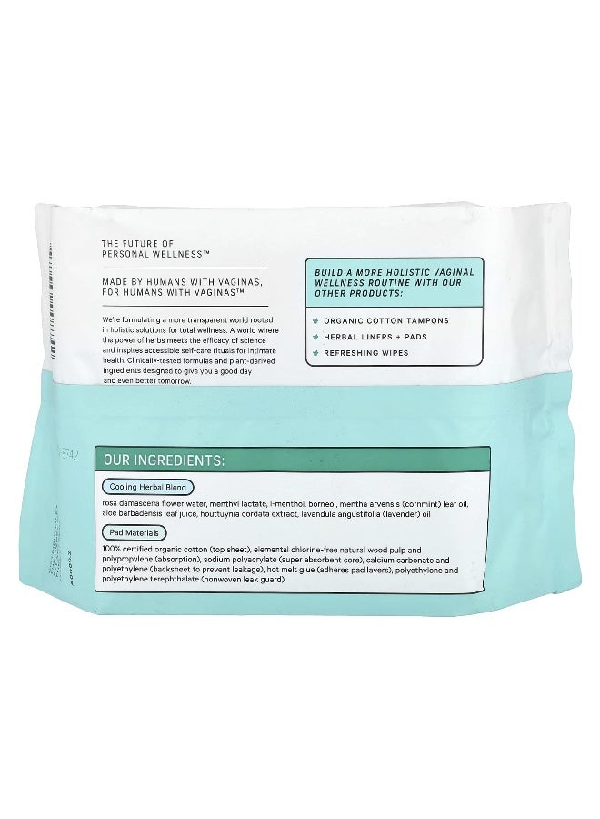 the Honey Pot company The Honey Pot Company, Organic Herbal-Infused Pads with Wings, Super, 16 Count - Image 2