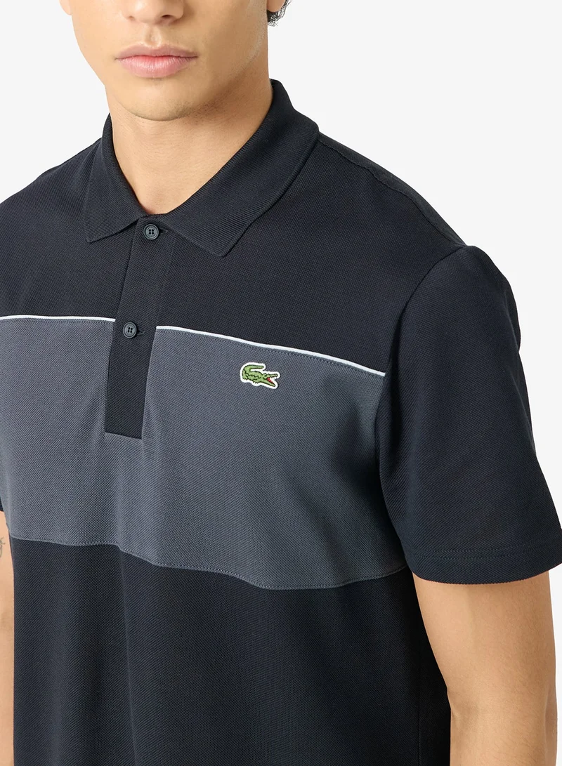 LACOSTE  Regular Fit Colorblock Mini-Piqué Polo for Men | Best Price UAE