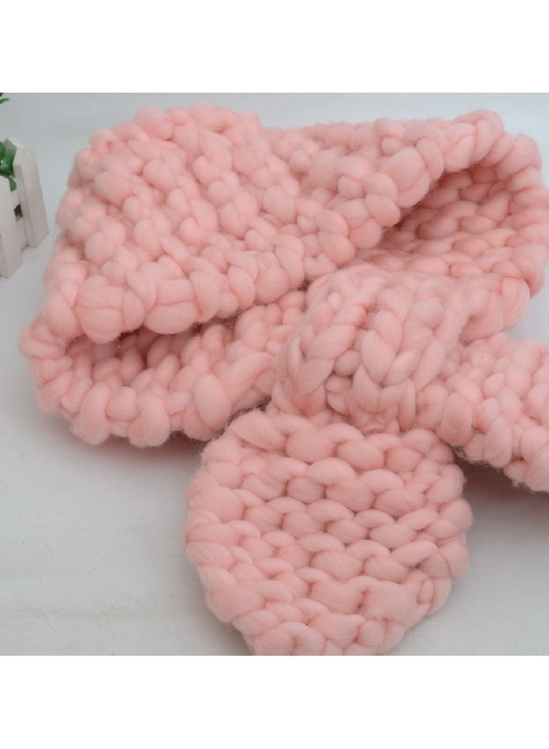 Extra Thick Lcelandic Wool Blend Sweater Coarse Yarn Coarse Wool Hat Scarf Yarn Blended Acrylic Yarn Pink 40000x20mm - Image 3