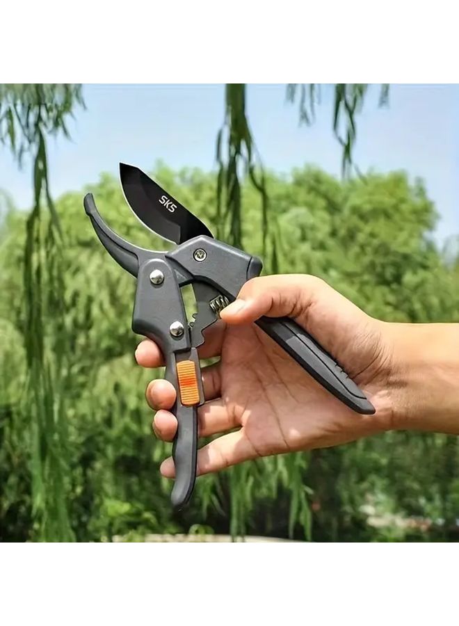 Black SK5 Steel Professional Pruning Shears Ergonomic Non Slip Handles Garden Clippers - Image 5