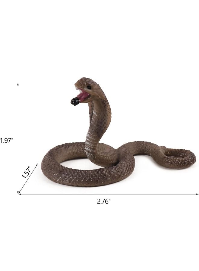 Set of 2 Realistic Fake Snakes Toy, Fake Snake Prank Rubber Snake Props Scary Snake Toy, Fake Cobra Snake Tricky Toy  - Image 3