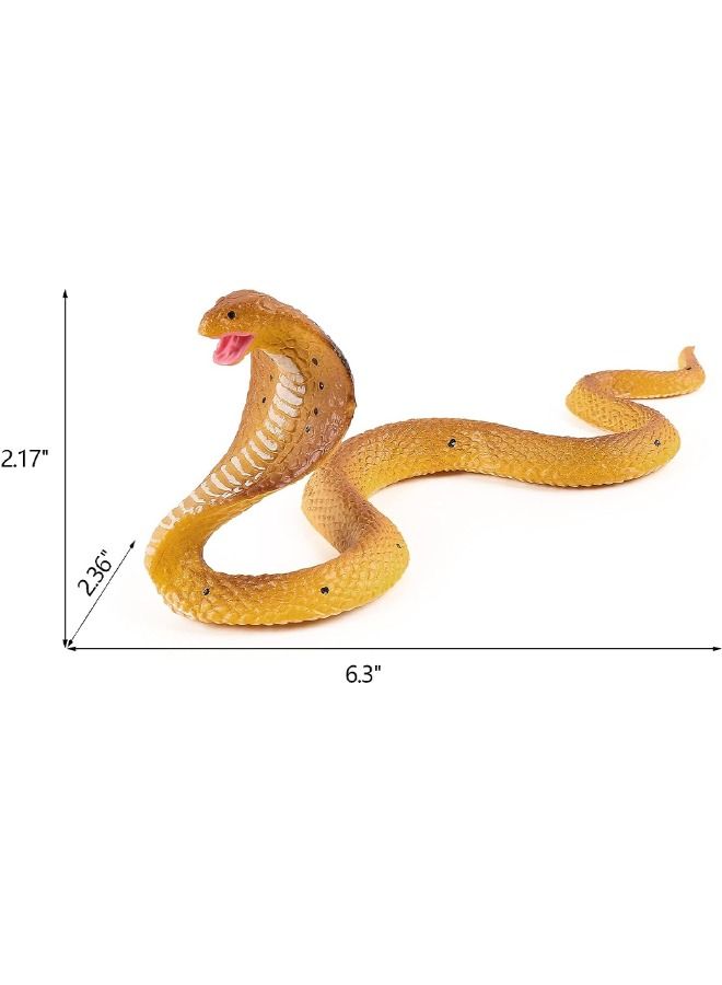 Set of 2 Realistic Fake Snakes Toy, Fake Snake Prank Rubber Snake Props Scary Snake Toy, Fake Cobra Snake Tricky Toy  - Image 2