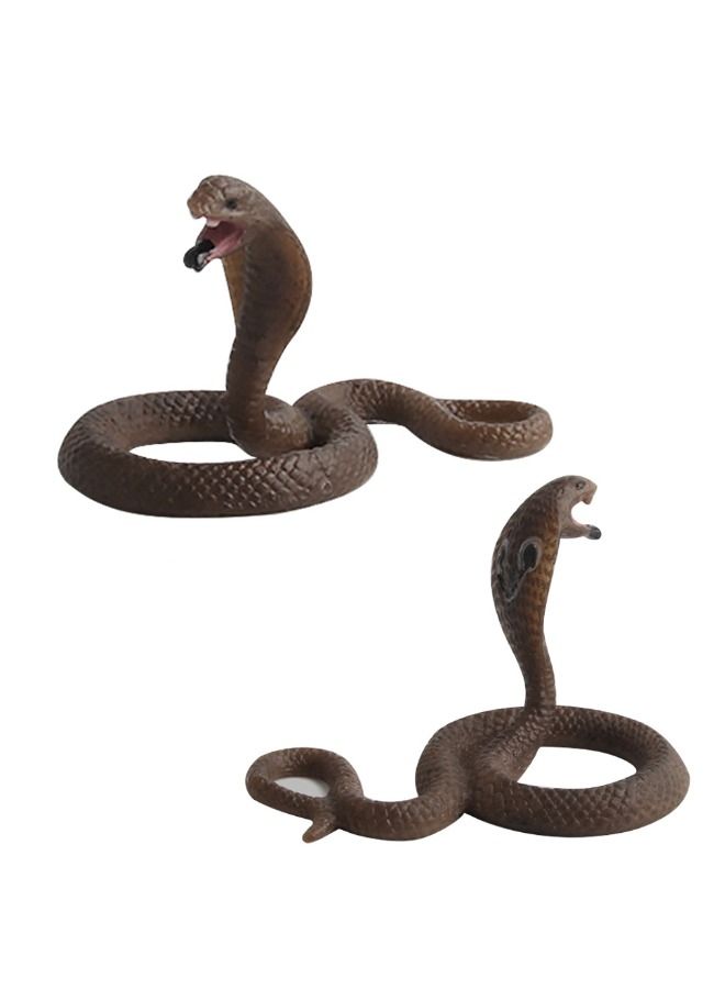 Set of 2 Realistic Fake Snakes Toy, Fake Snake Prank Rubber Snake Props Scary Snake Toy, Fake Cobra Snake Tricky Toy  - Image 4