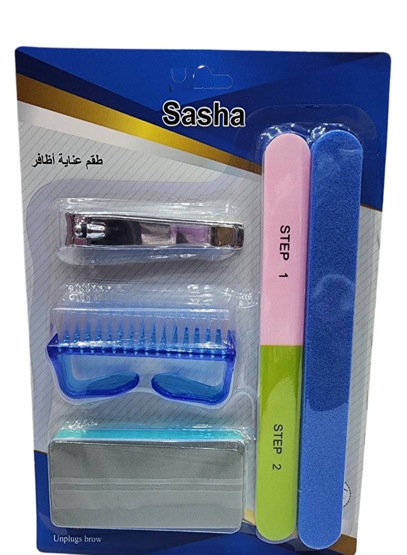 ساشا طقم عناية بالأظافر مكون من 5 قطع متميزه بسهولة الأستخدام وتعطي لمسة خرافية ومنظر أنيق لأظافرك متعدد الألوان  - Image 3