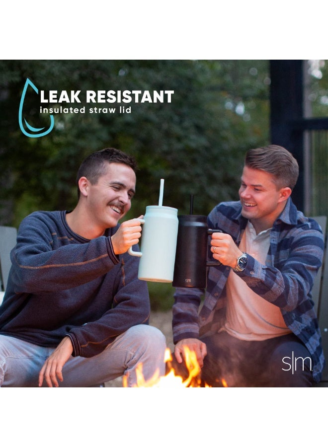 Simple Modern 50 oz Mug Tumbler with Handle and Straw Lid | Reusable Insulated Stainless Steel Large Travel Jug Water Bottle | Gifts for Women Men Him Her | Trek Collection | 50oz | Blush - Image 5