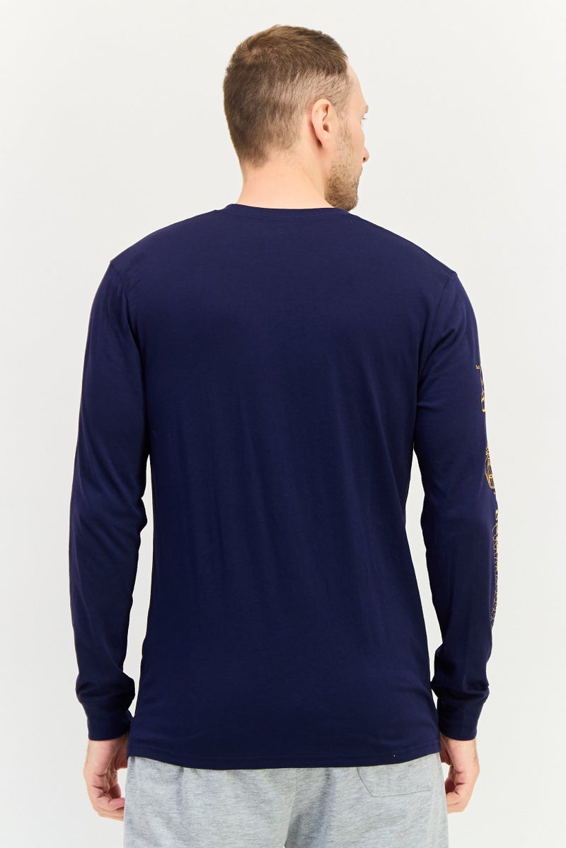 UNDER ARMOUR Men Loose Fit Long Sleeve Outdoor T-Shirt, Navy - Image 4