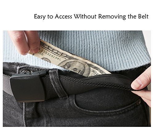 SUOSDEY Travel Money Belt, Nylon Hidden Money Pocket Belt with Plastic Buckle - Image 5