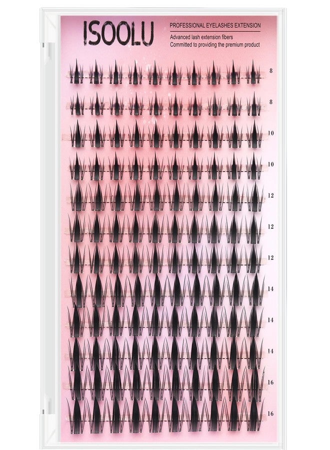 ISOOLU Fairy Lash Clusters Manga Individual Lashes C Curl Wispy Eyelash Clusters WideSpan Eyelash Extension Kit with Lash Bond and Seal Wet-Look Spiky Cluster Lashes (Fairy) - Image 1