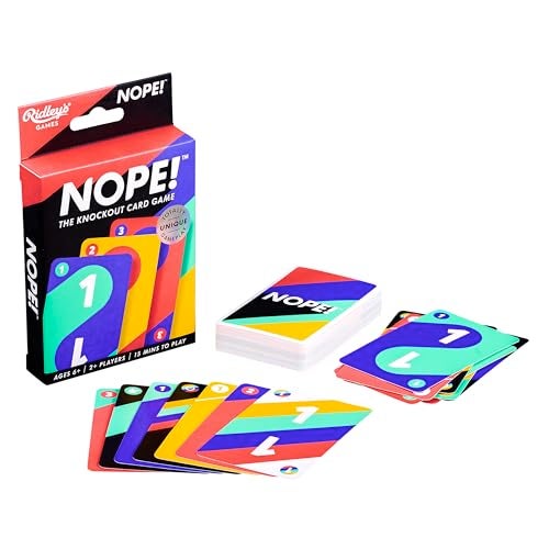 Ridley's Ridley’s Nope! Fun Card Game for Families, Action-Packed, Fast-Paced Game for 2+ Players, Includes 104 Game Cards and Instructions, Simple Card Game for Kids Ages 6+ - Image 1