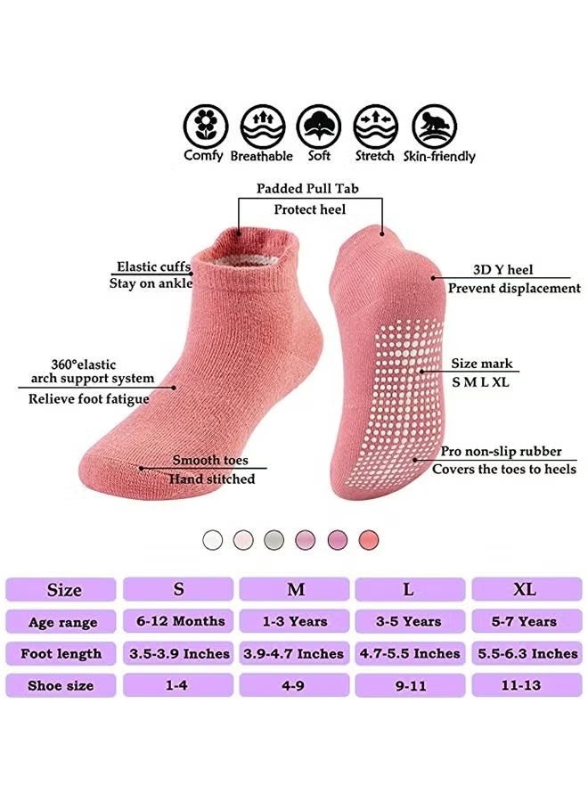 جورفنت 6 أزواج من الجوارب القطنية المخططة غير القابلة للانزلاق متعددة الألوان - Image 4