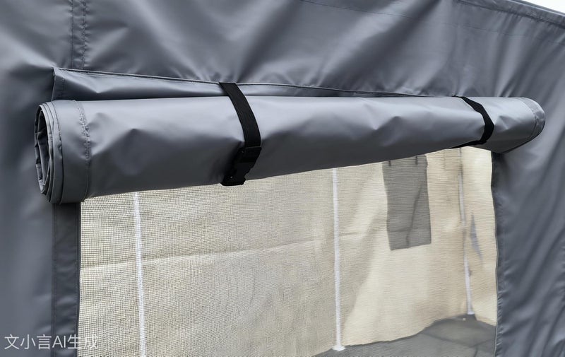 Rutile 10x20 Carport Replacement Sidewall, 180G PE Waterproof & UV Protected Sidewall Cover (Gray, Sidewall Panel with Mesh Windows) - Image 4