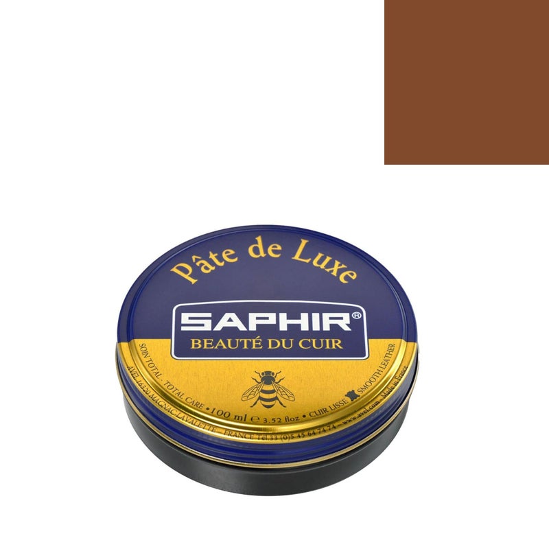 Saphir شمع حذاء سافير باتيه دي لوكس 50 مل علبة - صنع في فرنسا - خط أزرق (بني فاتح) - Image 1