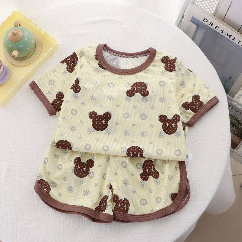 Children's Cartoon Print Pajama Shorts - Image 1