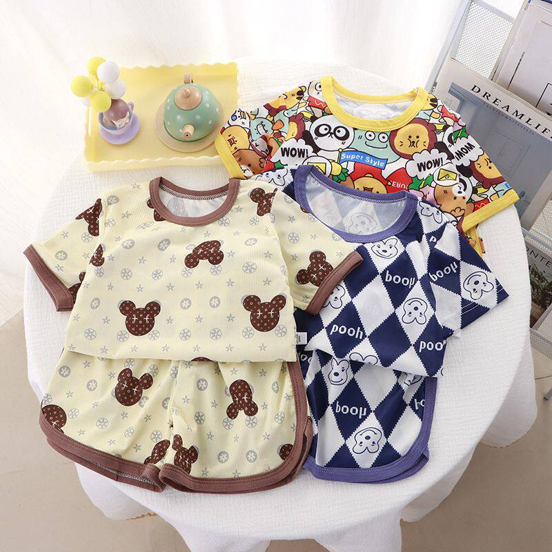 Children's Cartoon Print Pajama Shorts - Image 2