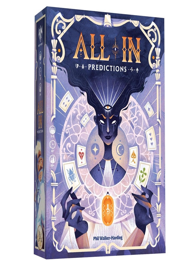 Asmodee All in: Predictions Card Game - Bluffing Strategy Game of Fate, Foresight & Probability, Fast-Paced Family Fun for Kids & Adults, Ages 10+, 2-5 Players, 30 Minute Playtime - Image 1