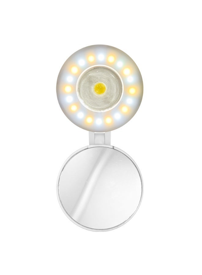 مصباح حلقي LED صغير مع فلاش، إضاءة سيلفي للهاتف، ضوء تصوير قابل للتثبيت، إضاءة فيل لايت محمولة وقابلة لإعادة الشحن، إضاءة للتصوير والفلوغ، سطوع قابل للتعديل 3000K-6500K، مؤشر تجسيد اللون CRI 90، قدرة 5 واط، إضاءة مكياج للآيفون والأندرويد USB - Image 3