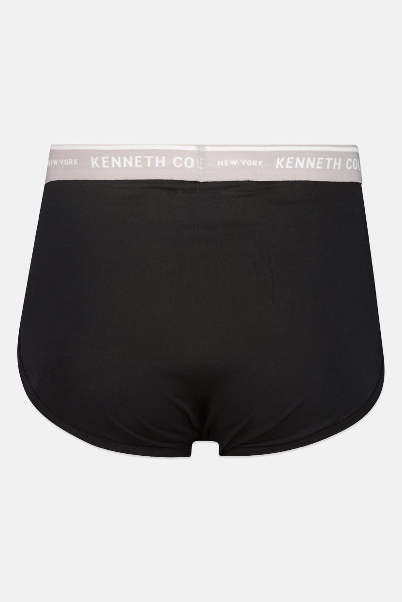 Kenneth Cole Men 2 Pieces Brand Logo Briefs, Black - Image 2
