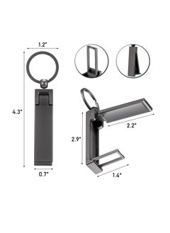 Y&D 3 Pieces Instant Bag Hook Hanger Collection, Purse Handbag Holder Set Mobile Phone Foldable Stylish Swivel for Table Desk, Storage, Elastic Cap Clips Hat (Black)  - Image 5
