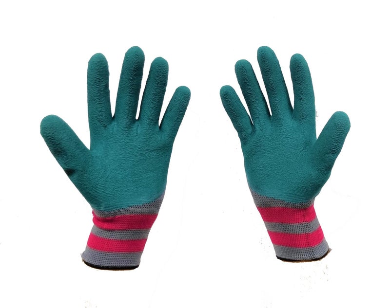 RIANZ Cotton Heavy Duty Reusable Gardening Gloves for Garden outdoor Work - 3 Pairs (Green Color) - Image 4