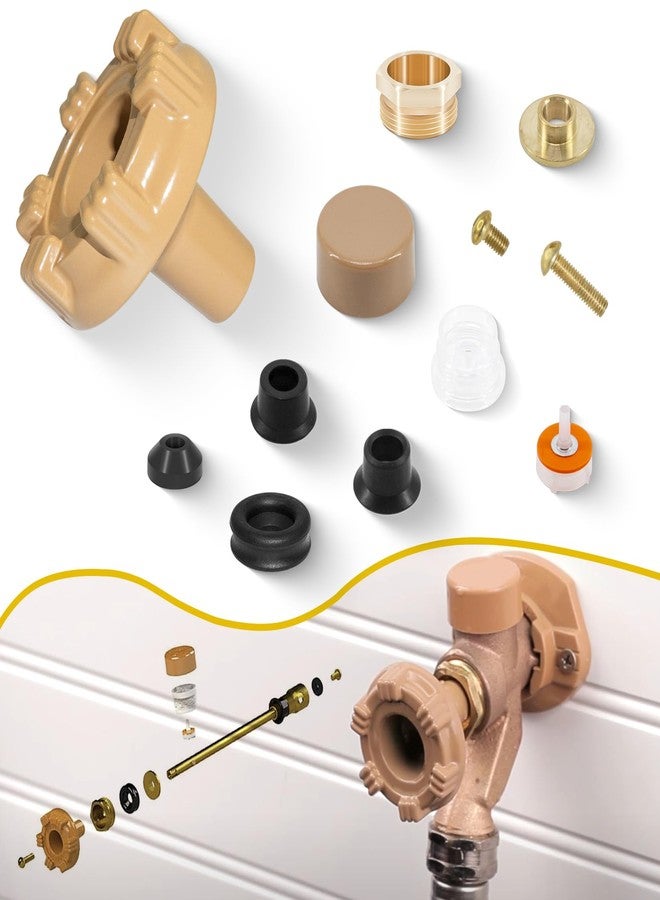 Datrenm RK-17MH Outside Faucet Repair Kit Metal Handle Compatible with Woodford Model 17 - Image 1