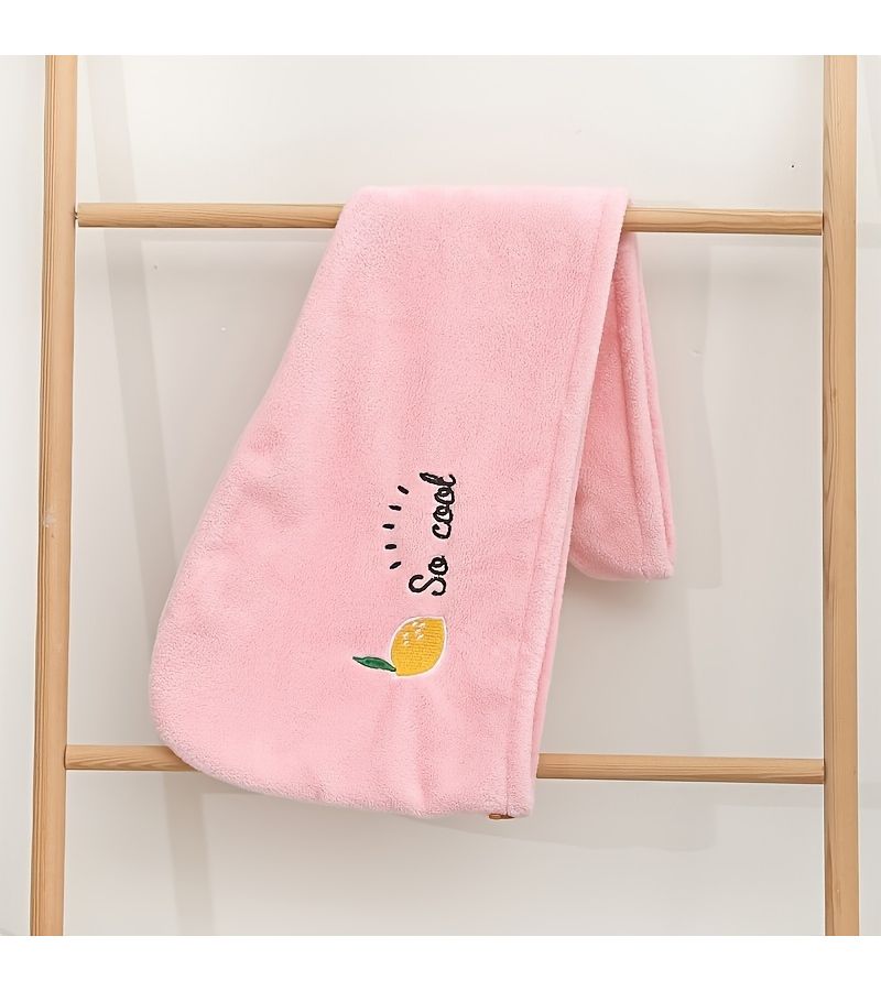 Pink Microfiber Bath Towel Quick Dry Lightweight Ultra Soft Shower Cap for Women Breathable Absorbent Suitable for Wet Hair - Image 5