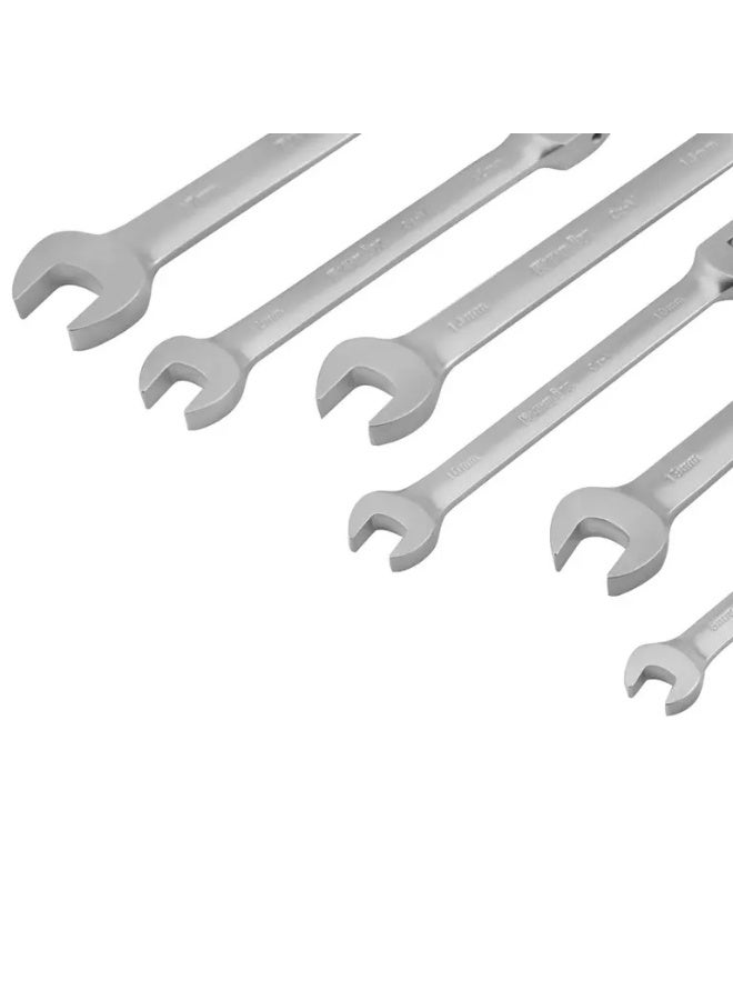 RONIX 6PCS Flex-Head Ratcheting Wrench Set, 72-Tooth 5° Swing, German Engineering #Ronix RH-2174 - Image 4