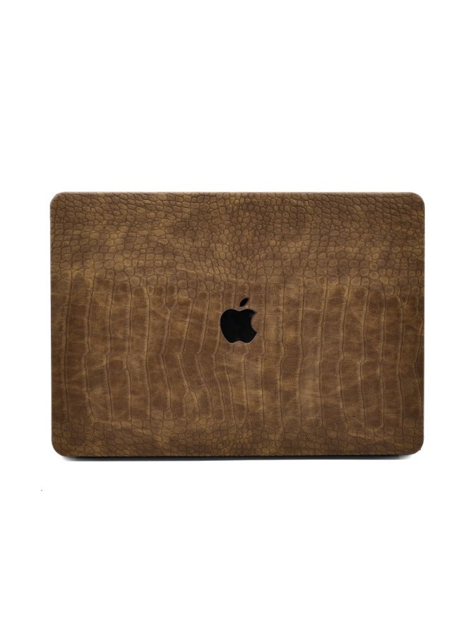 For Apple Notebook Protective Case Macbook Air13/14 PU Alligator Pattern Computer Protective Case-Color:Antique Crocodile Pattern-Color 11-Applicable Model:(Hollow) Air13 (A1369/A1466) - Image 1
