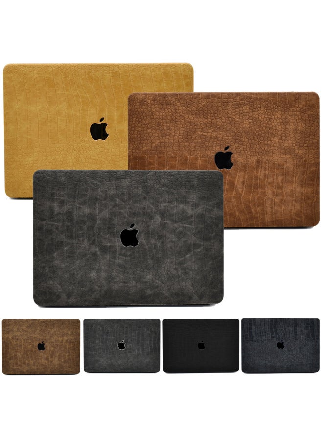 For Apple Notebook Protective Case Macbook Air13/14 PU Alligator Pattern Computer Protective Case-Color:Antique Crocodile Pattern-Color 11-Applicable Model:(Hollow) Air13 (A1369/A1466) - Image 2