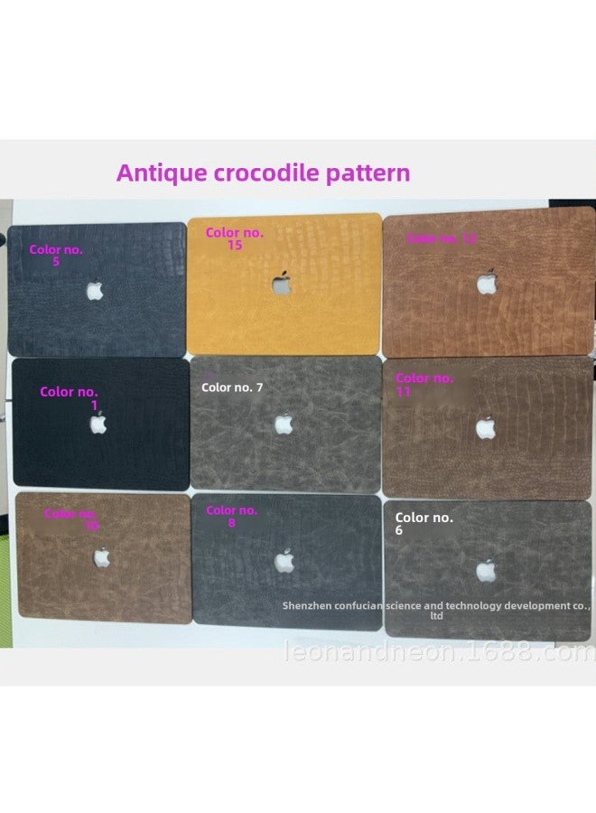 For Apple Notebook Protective Case Macbook Air13/14 PU Alligator Pattern Computer Protective Case-Color:Antique Crocodile Pattern-Color 11-Applicable Model:(Hollow) Air13 (A1369/A1466) - Image 3