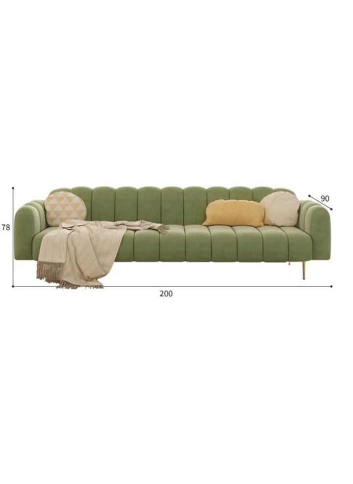 Poppins Home - Click to open expanded view Living Room Sofa A modern sofa with Italian design Velvet Upholstery Double soft sofa legs (Off White) - Image 1