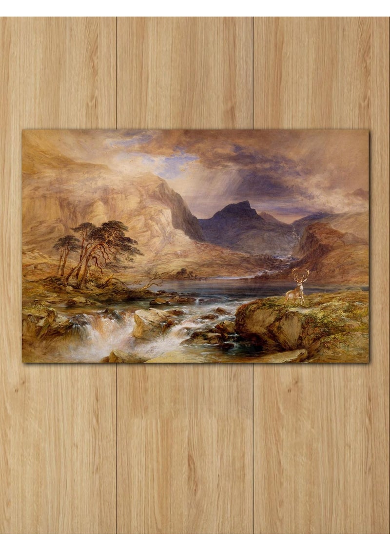Droplyte 3D Mountains Abstract Painting Decorative Wall Art Wall Decor Card Board MDF Home Decor  For Drawing Room, Living Room, Bedroom, Kitchen or Office  60CM x 40CM  - Image 2