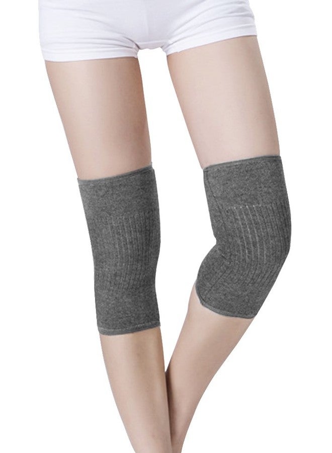 MioCloth Thermal Knee Warmer Sleeve Winter Leg Brace Protector Circulation Improvement,Joint Pain Relief,Knee Arthritis Knitted Wool for Men Women Outdoor Sports Running Dancing Gym Yoga Fitness 1 Pair (Grey) - Image 2